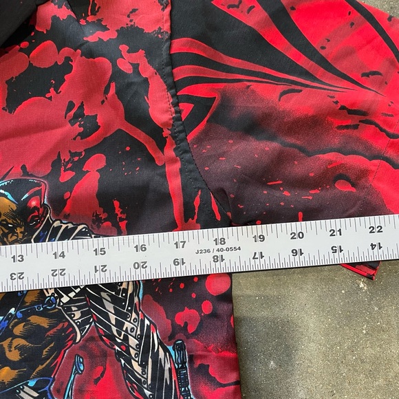 Vintage Marvel Mecca Cyborg 2001 All Over Print Button Up Shirt size 14-16 - Picture 4 of 5